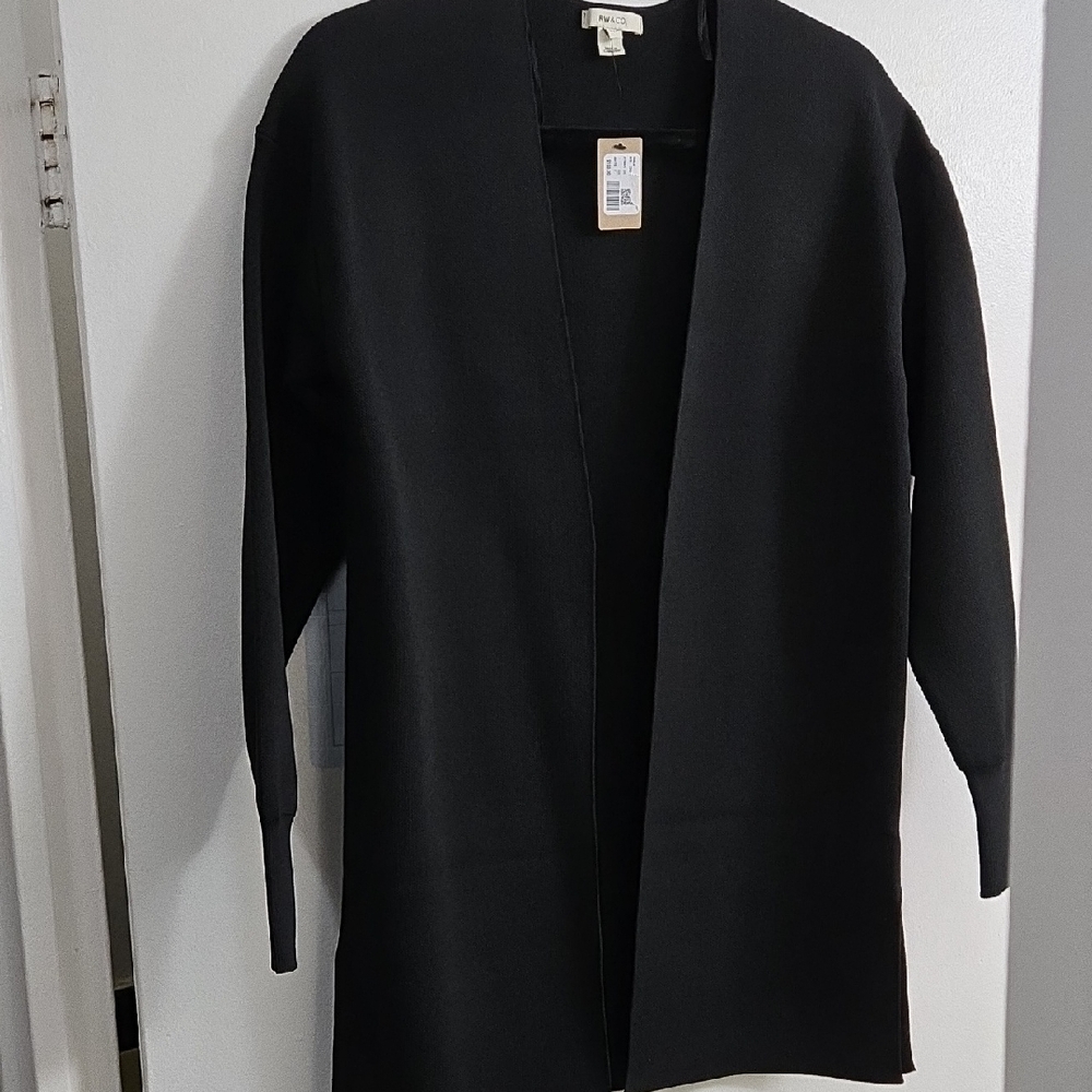 RW&CO. Classic Black Open Cardigan